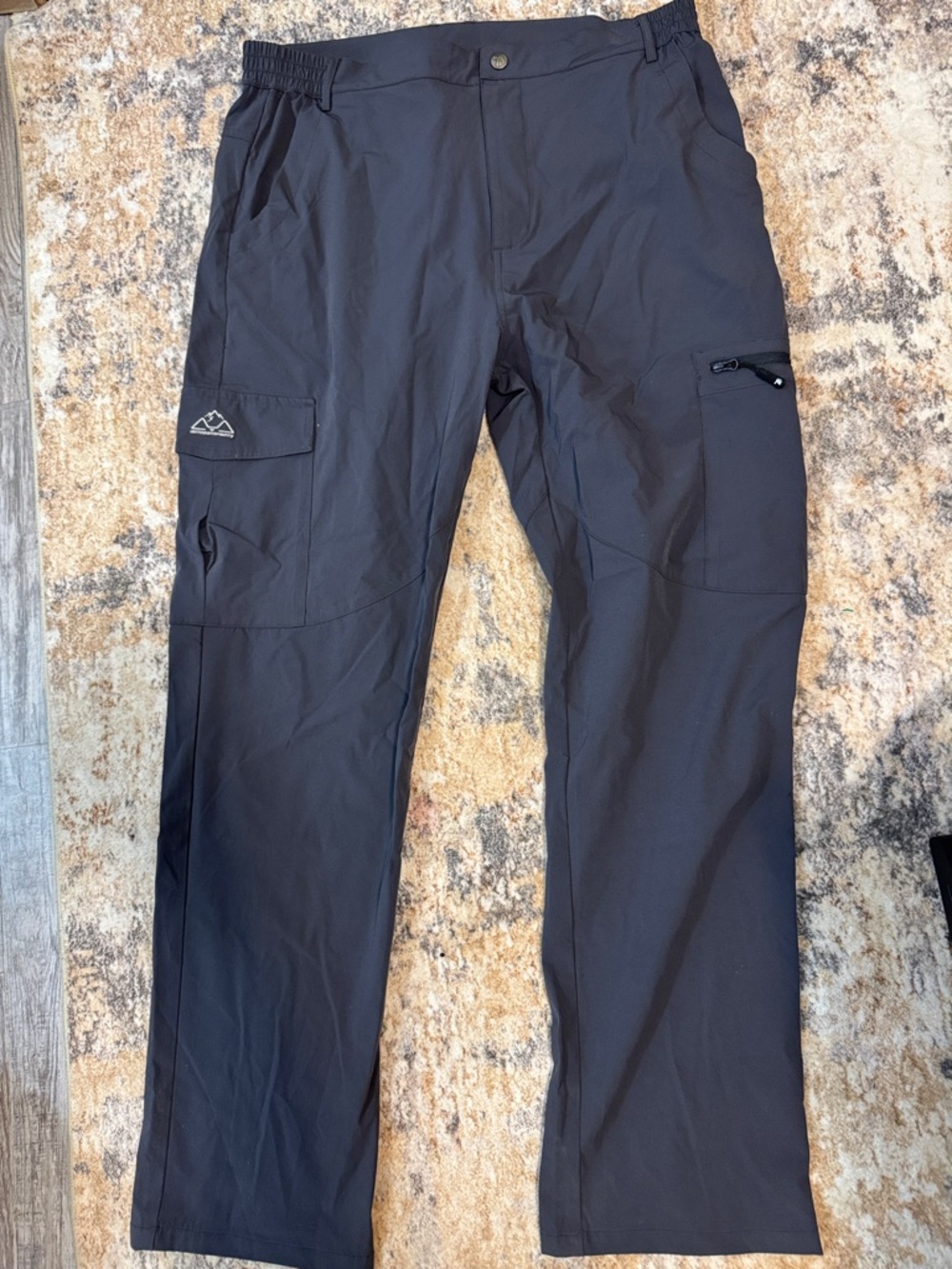 Men's Black Cargo Pants with Multiple Pockets